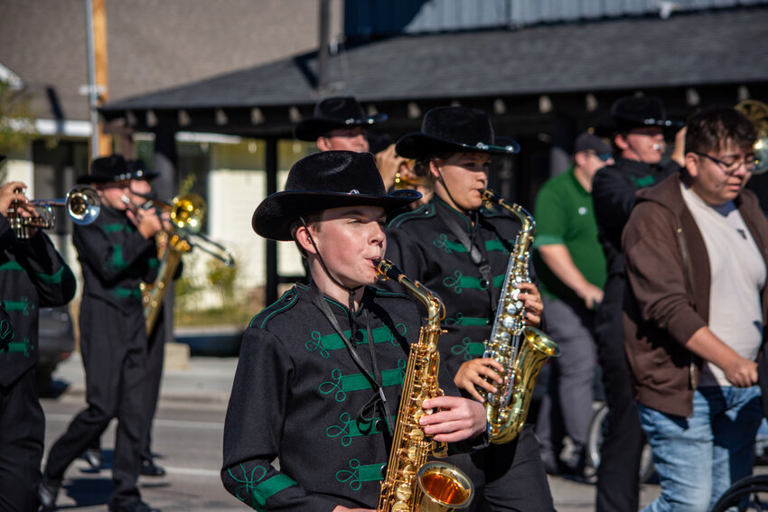 The PHS Marching Band kicks off the 2024 Homecoming Parade on Friday, Sept. 20.
