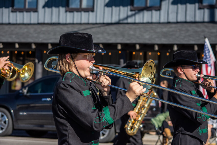 The PHS Marching Band kicks off the 2024 Homecoming Parade on Friday, Sept. 20.
