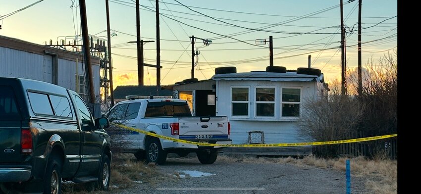 Police tape hangs around Dakota Farley's home on Feb. 5, the day his body was discovered. He was shot through the chest with a compound bow and two broad-head tipped arrows. His two 'closest, most trusted friends,' Rowan Littauer and Orion Schlesinger are in custody at the Sublette County Detention Center, charged with first-degree murder in connection to the autistic man's death.