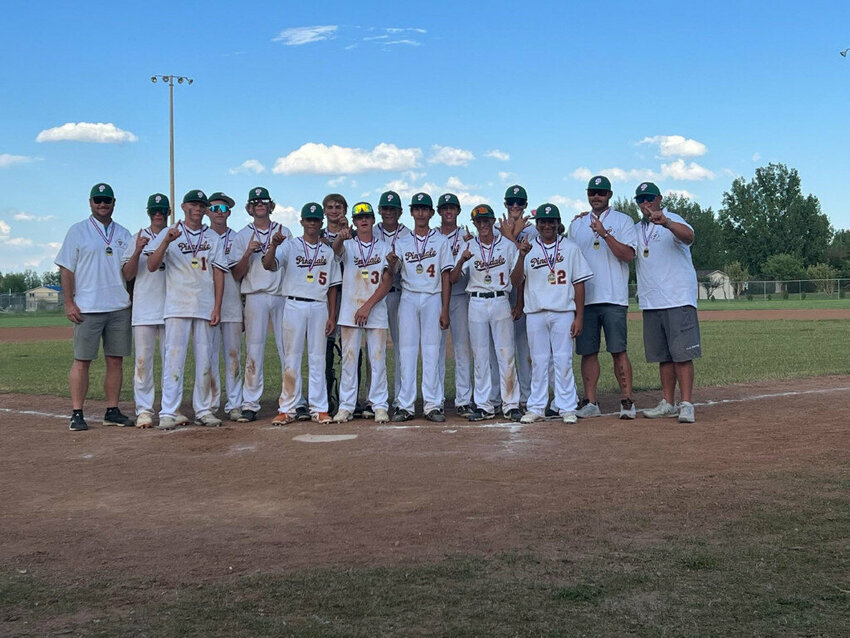 The Pinedale Senior Little League team stands together after winning the Wyoming State Title for the first time in history in July 2023. Baseball players can register for the upcoming season between now mid-April.