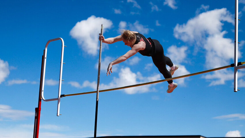 Lady Ranger pole vaulter Laynee Walker won the event at Friday’s Puncher Invite, with a height of 9 feet, 6 inches.