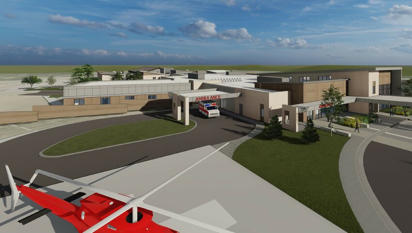 PureWest Energy recently announced a donation of more than $200,000 toward the development of a critical access hospital in Pinedale. In addition to an emergency department like the one pictured in this rendering, the new facility will provide services such as blood transfusions, memory care, mental health support for those in crisis and more.