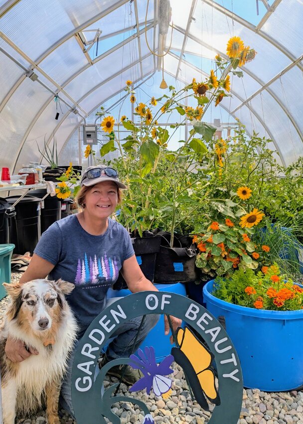 Brenda Baker’s triple-walled polycarbonate greenhouse near Daniel is brimming with fresh vegetables, herbs and flowers. Baker’s garden is the first to earn the 2024 Garden of Beauty Award from the Sage and Snow Garden Club.
