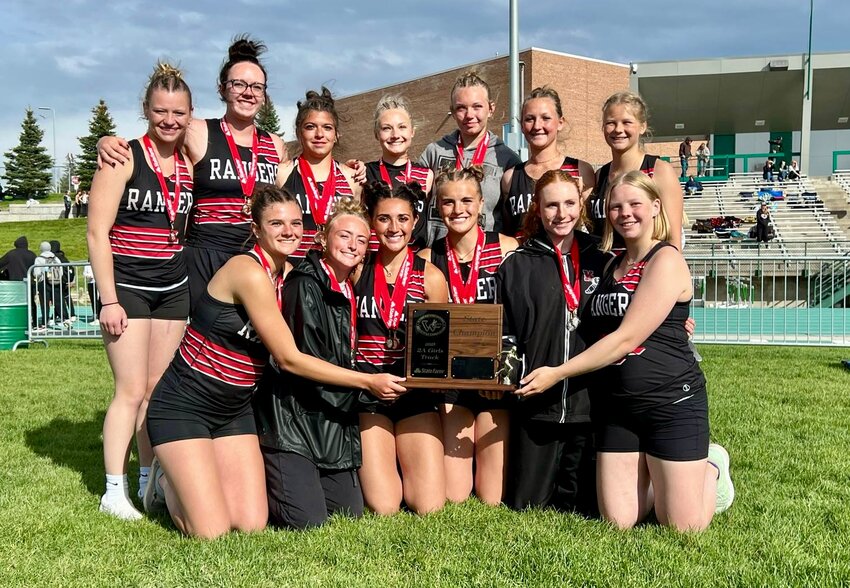 The KHS girls' track and field team won the 2A State Track and Field Championship for the second consecutive year, scoring 123 points and finishing with 20 individual placers, including two state champions and one winning relay team.