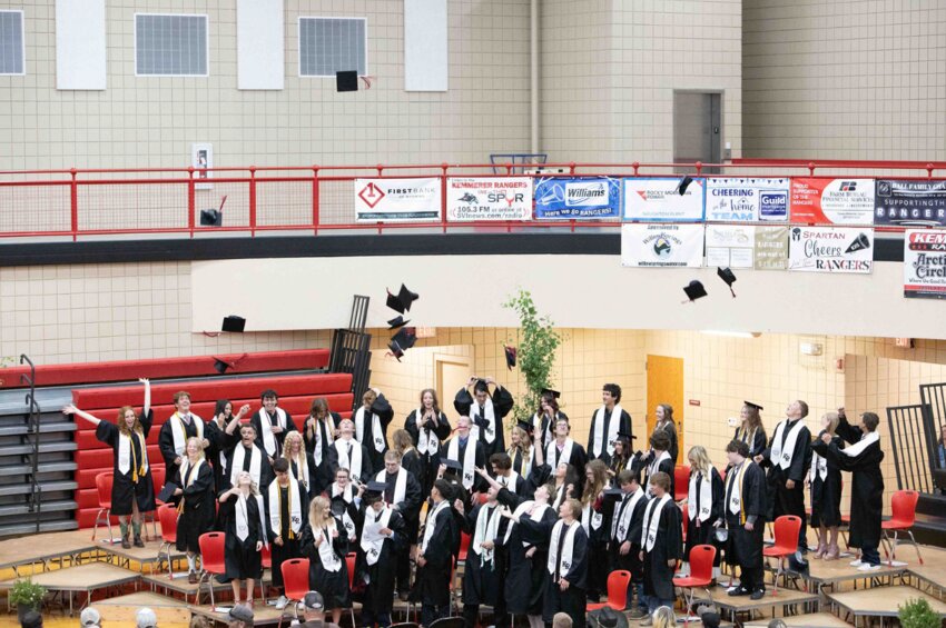 Kemmerer High School Class of 2025 valedictorian Cambree Dearden speaks during this year’s commencement ceremony, held Saturday, May 31.