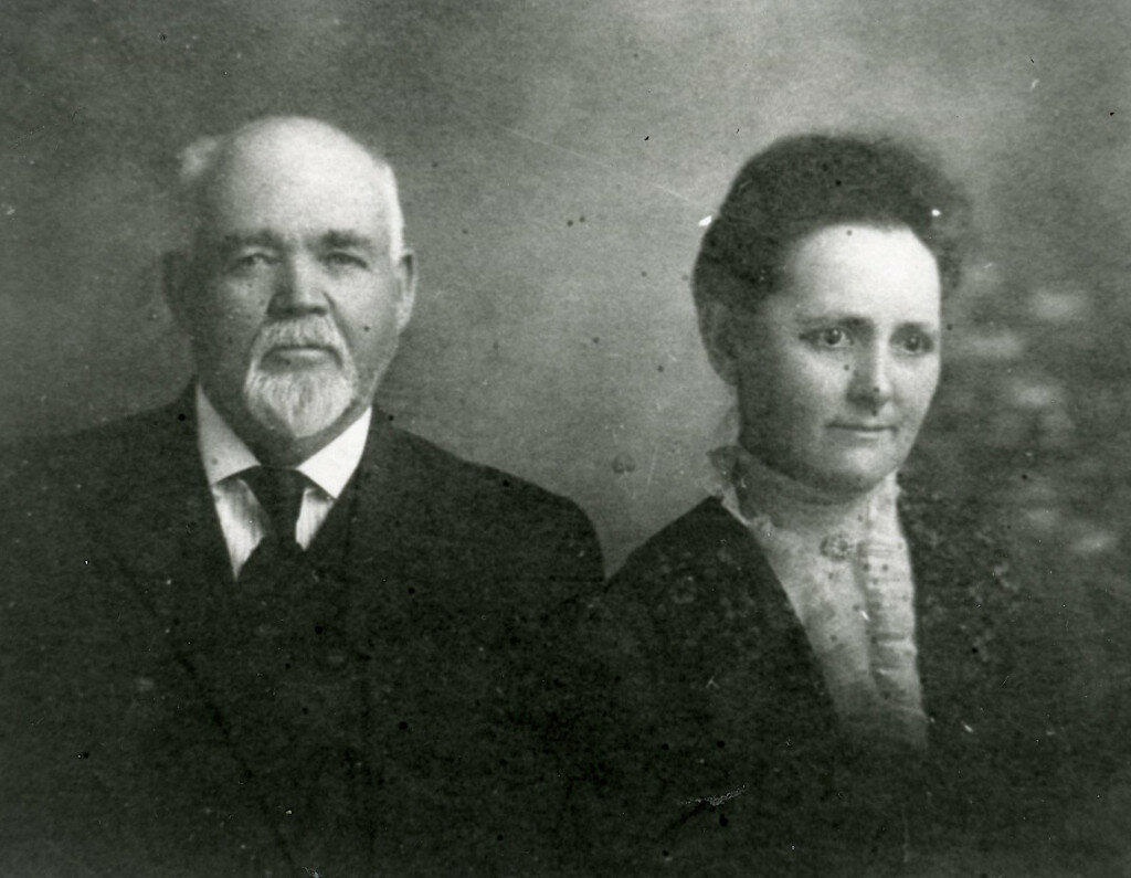 Charles and Emma Roberson bought the ranch from his homesteader cousin Daniel O. Roberson.

Charles Roberson, wife Emma driving the team in a white blouse and skirt, feeds hay.
Their barn painted with the brand at the Churndash Place.

Olof and Avis Roberson Polson.

Emma Polson Rees and Merrill Rees.