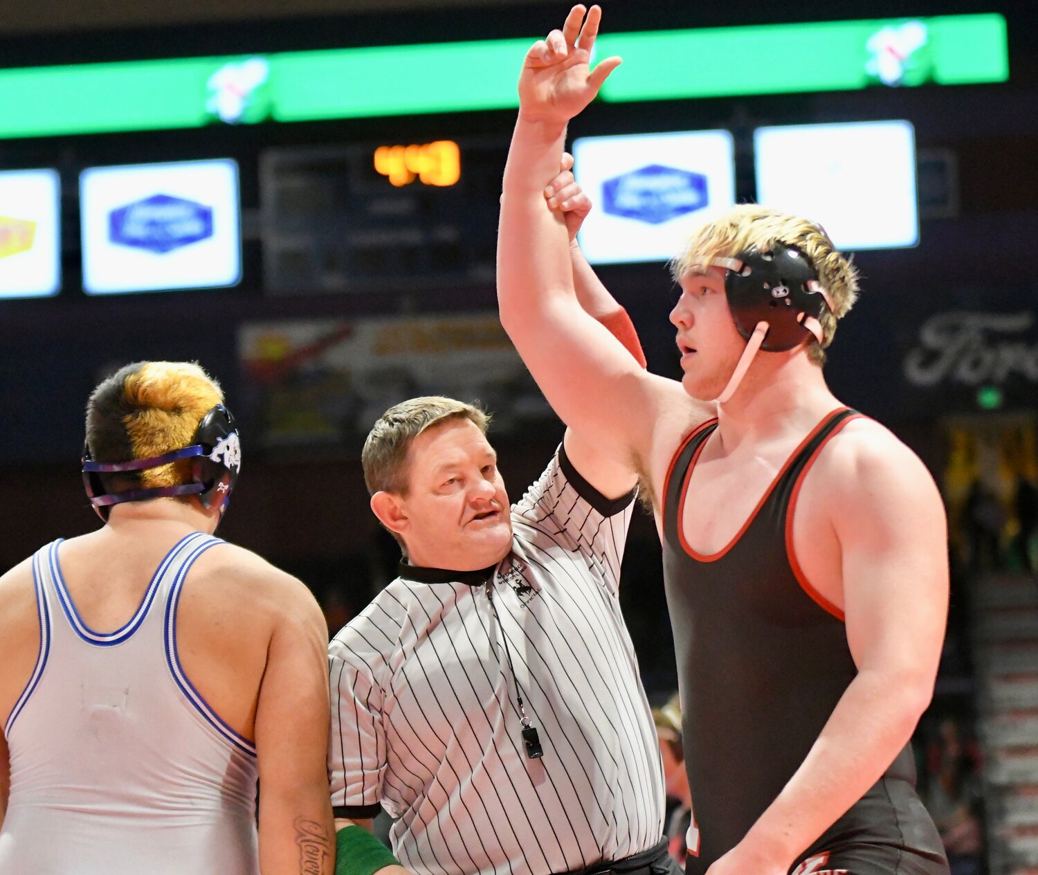Ranger 215-pounder Owen Barton was crowned State Champion Saturday at the Ford Wyoming Center in Casper.
