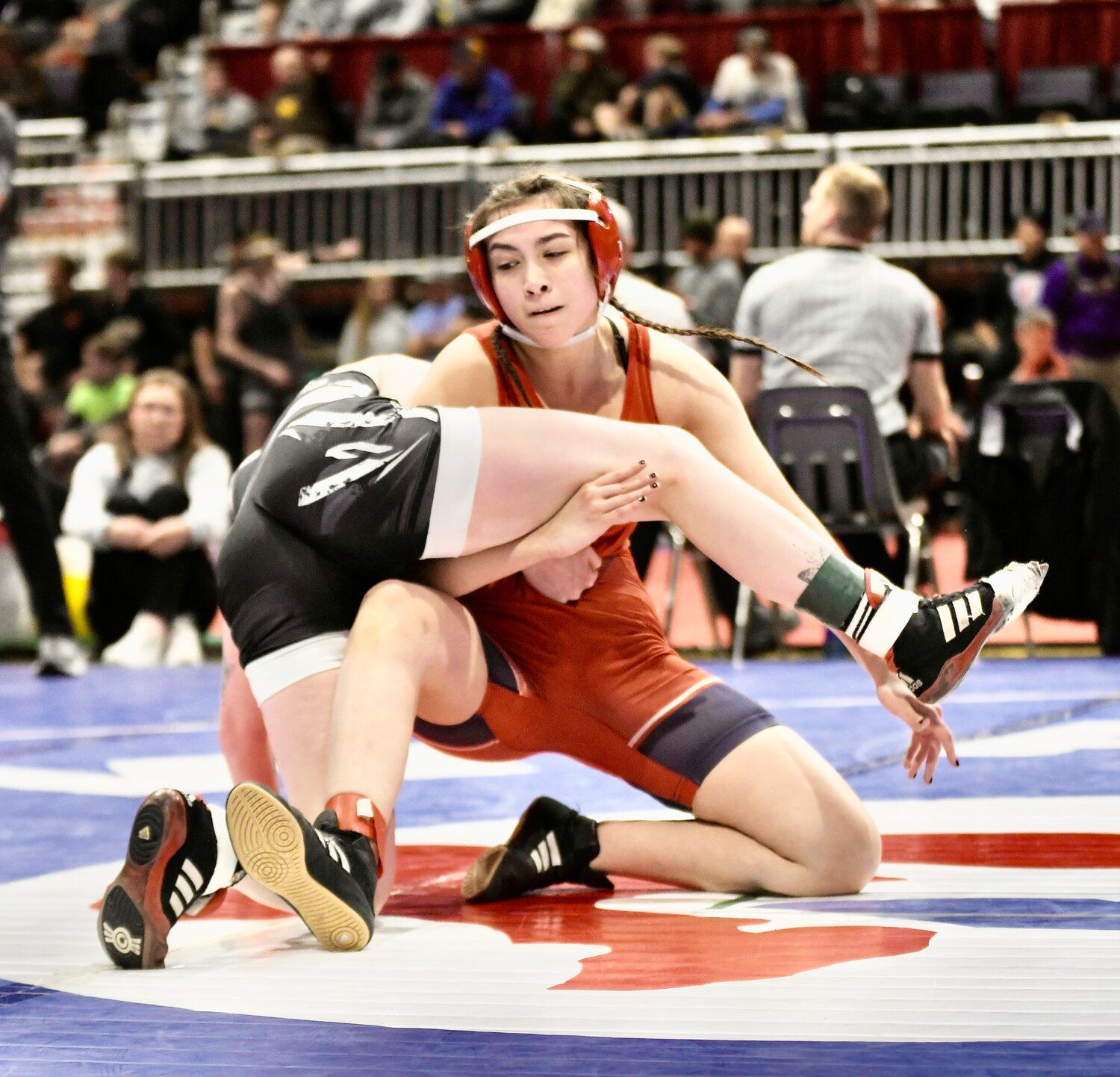 Lady Devil Leah Larkin finished fourth overall in the 125-pound class at the WHSAA Girls State Wrestling Championships in Casper.