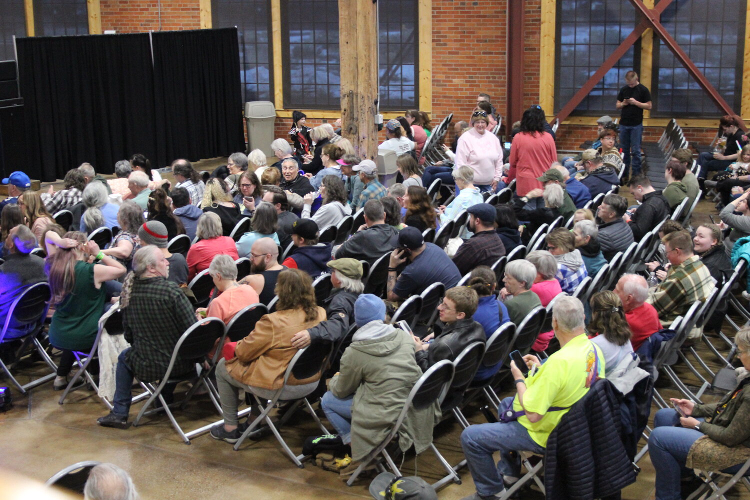 A large crowd awaits the headlining band at the Roundhouse during this year’s Celtic Festival.