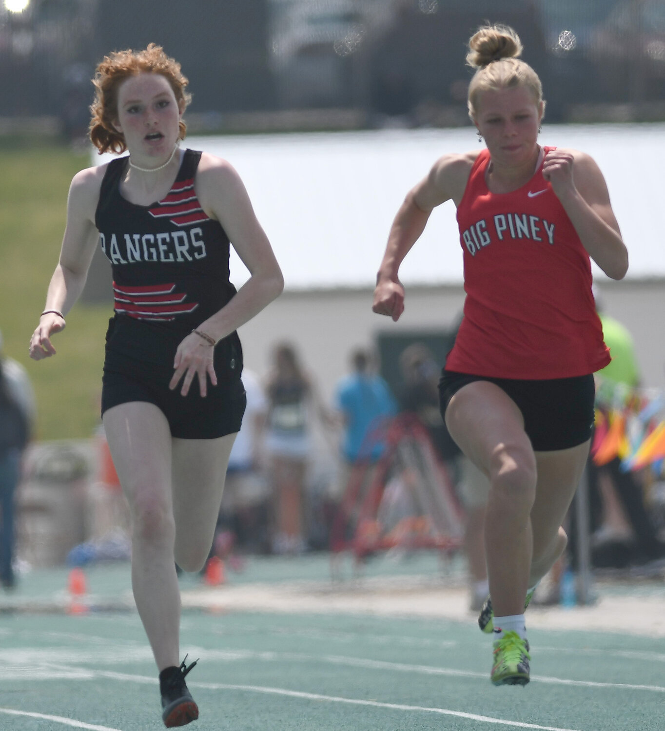 Lady Ranger Jolee Swasey – seen here at last year’s 2A State Meet – won the long jump at Friday’s Meet of Hope in Rock Springs. She also ran the 100 and 200 meters, placing 10th and 14th, respectively.