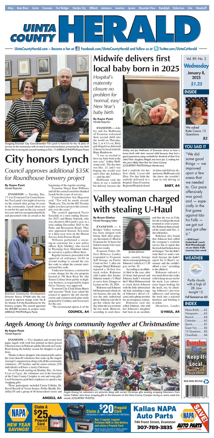 Uinta County Herald, January 8, 2025 Uinta County Herald