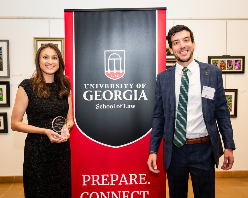 Barnwell attorney Carson Alexander received the 2025 Young Alumna of Excellence award from the University of Georgia School of Law. She's pictured with her husband and fellow attorney, Wil Alexander.