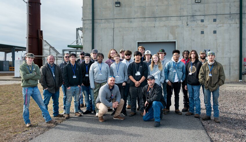 A group of high-school students studying construction and welding at the Barnwell County Career Center recently learned about career opportunities at the Savannah River Site (SRS).