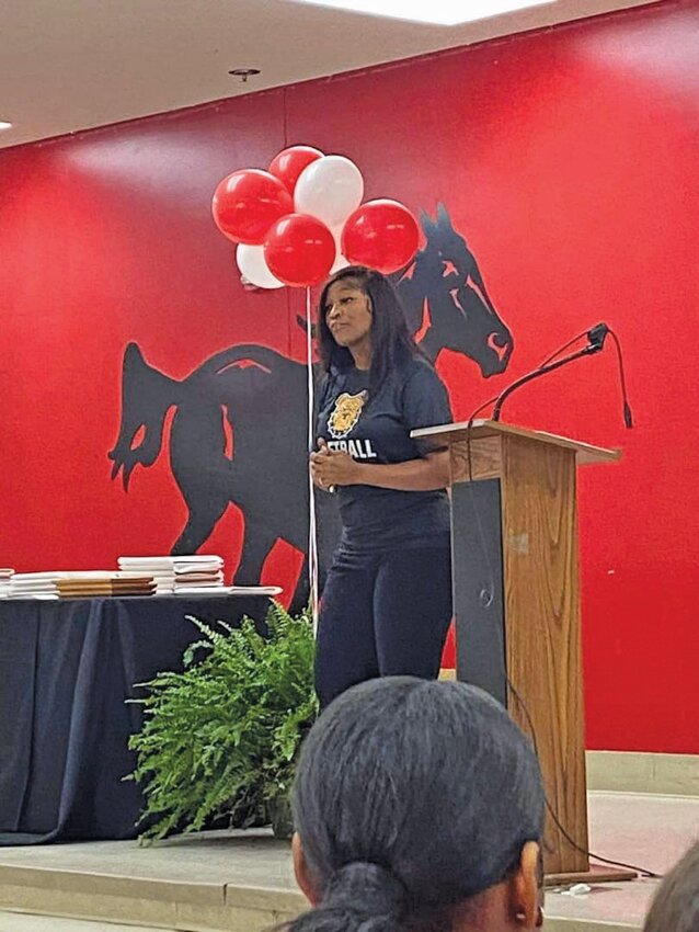 Former Warhorse star softball player and current assistant softball coach at North Carolina A&T Nyesha Arnold returned to Barnwell as the guest speaker at the BHS softball awards night.