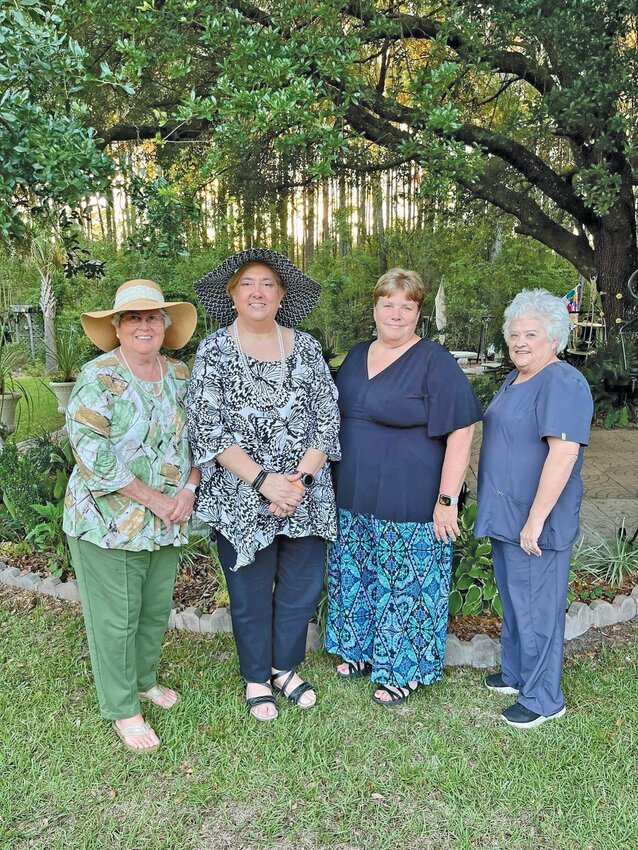 New officers inducted for the 2024-2025 gardening year are: President - Dana Byrd, Vice President - Rhonda Bolen, Secretary - Sandra Ridgeway, and Treasurer - Hope Greene.