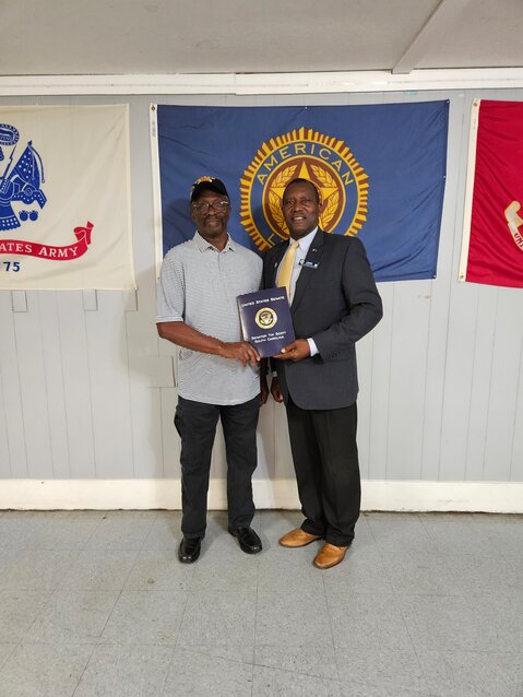 Mr. Frank Washington (Post #253 member), Mr. Al Jenkins (Senator Tim Scott's office)
