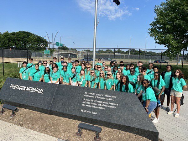 The Pentagon Memorial was one of many sites in Washington, D.C. the group toured.