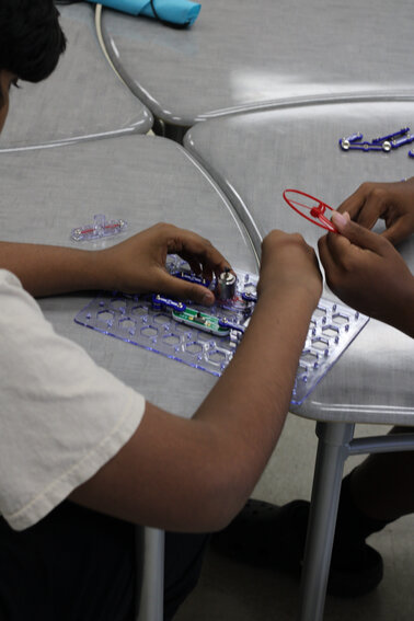 Circuits were one of the many classes offered during the summer camp. Taught by Junior Counselor and Williston-Elko alumni Gabe Refugia, students learned the basics as well as some advanced skills.