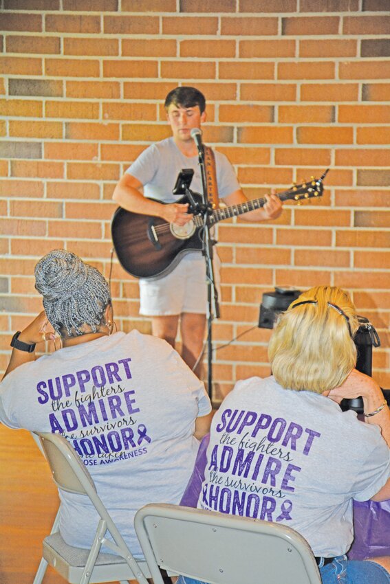 Dylan Carter, a former contestant on The Voice, performs at the Awareness at the Park event on August 10 at Barnwell State Park.