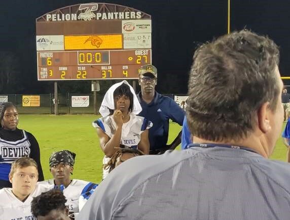 "We worked hard...we took care of business. Now look at the scoreboard"- coach Kenneth Lipsey after Williston-Elko defeated Pelion 27-6.
