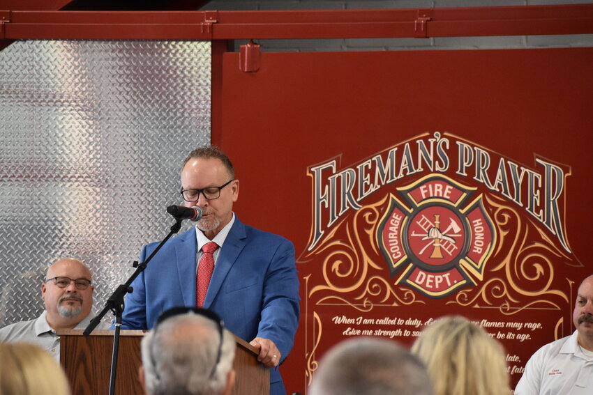 Mayor Ron Still spoke at the grand opening of the City of Barnwell Fire Department. 