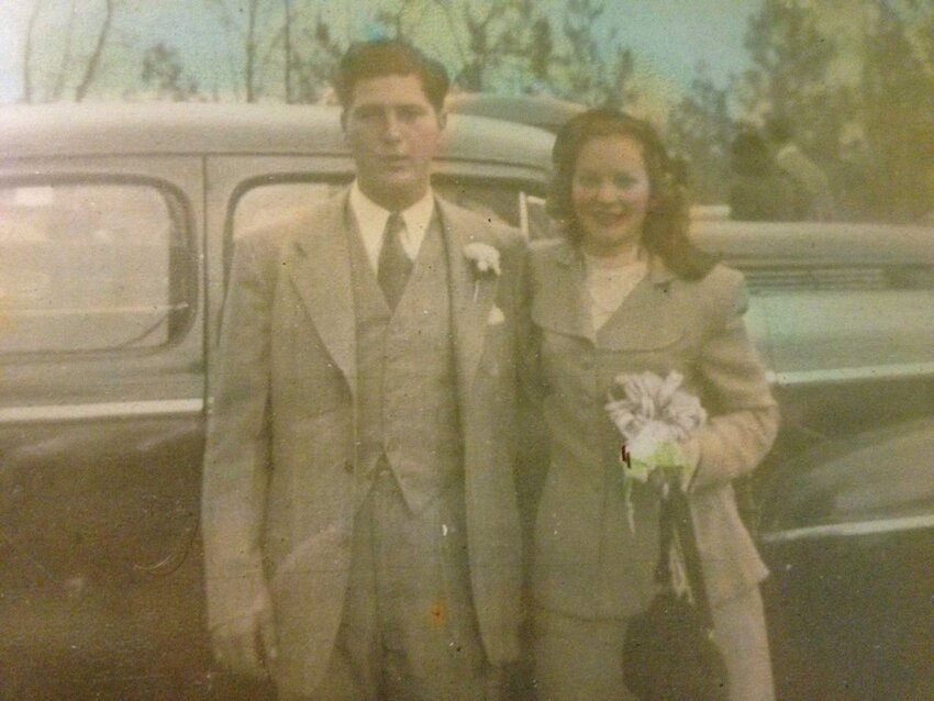 Lloyd and Imogene Vickery on their wedding day. They were married 65 years.