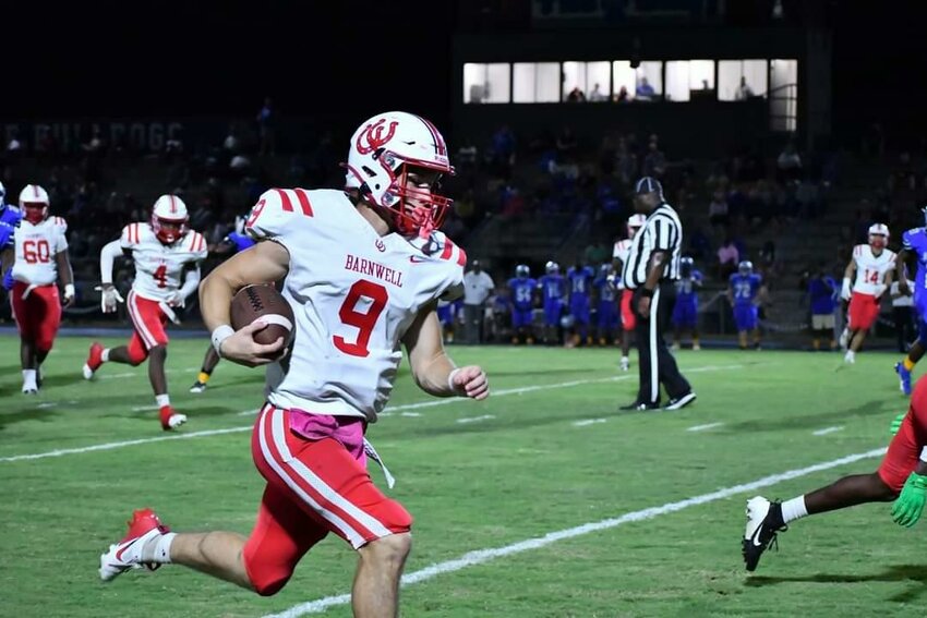 Cam Austin had another big night going 14/17 for 205 yards passing and 2 TDs and scored another rushing TD.