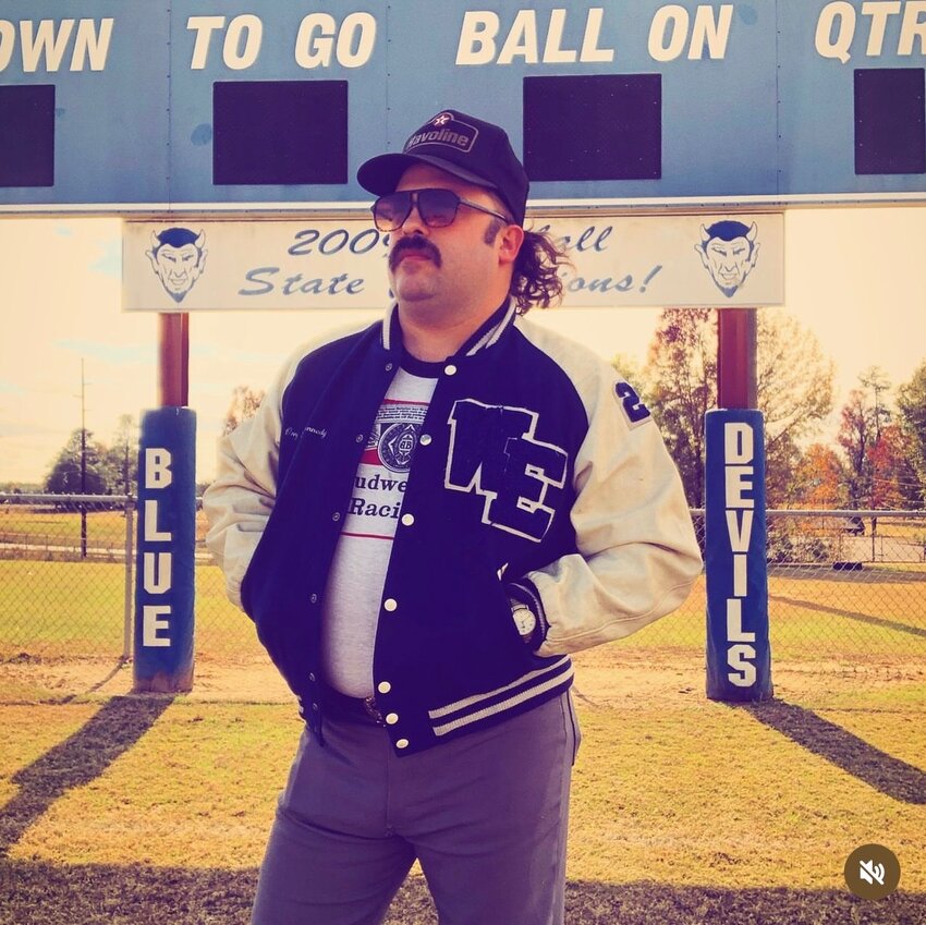 Williston native Orry Lee Kennedy, aka The Cornbread Cowboi, visited his alma matter and the Blue Devils field he used to play football on. 