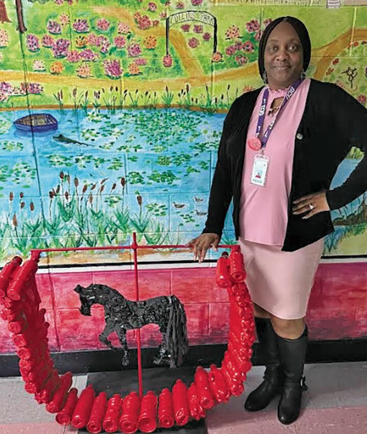 <p><strong>Teacher of the Month, Ms. Robin Brown of Guinyard Butler Middle School. She is dependable, loyal, and caring.  She rarely misses a day and is always the first one to show up.  She helps our DIG program run smoothly and is always ready to help when students and staff need her.  She goes above and beyond her duties every day!   </strong></p>