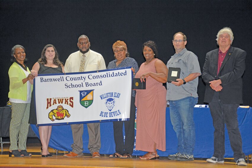 The Barnwell County Consolidated School District board is pictured at their final meeting June 17 before the county's consolidation of school districts took effect July 1.