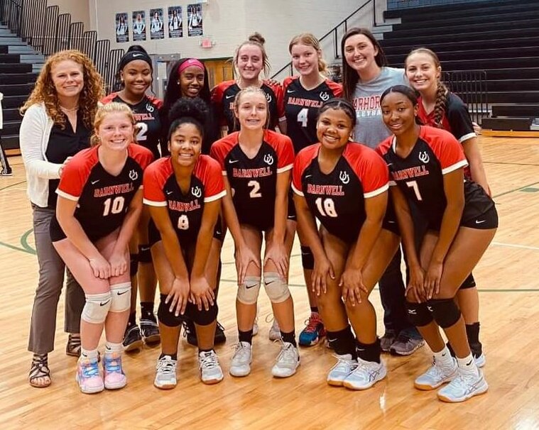 The Barnwell Warhorse volleyball team won back-to-back matches against Lake Marion and Blackville-Hilda last Tuesday and Wednesday, Sept.10-11.