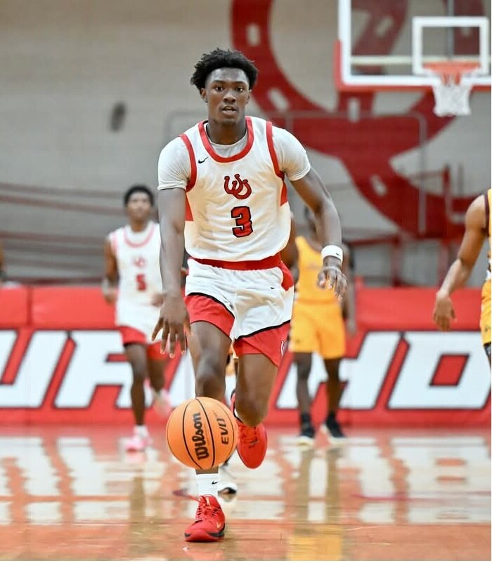 Jayden Rollins breaks loose for an easy basket.