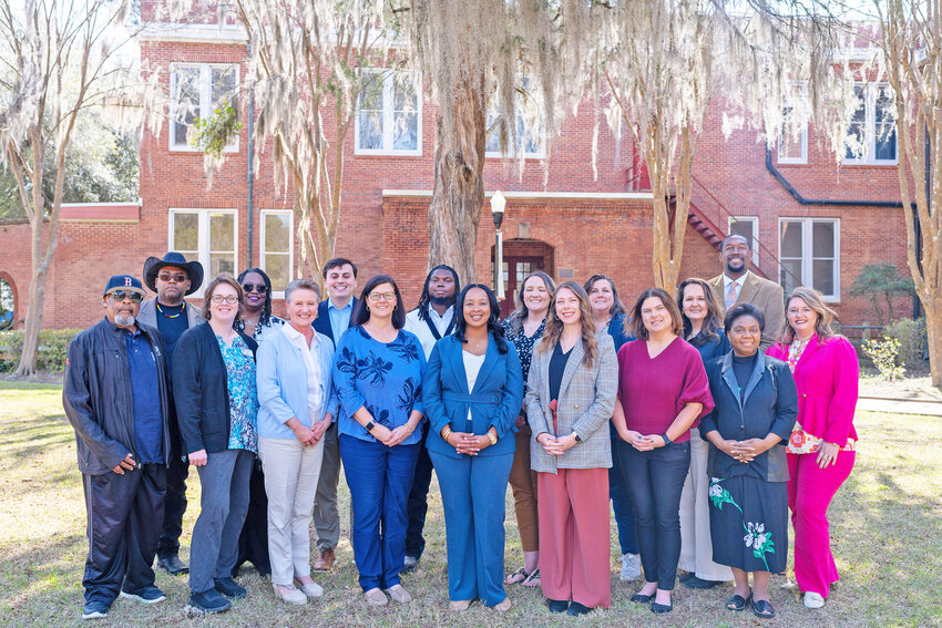 Leadership Salkehatchie members: (back row, from left) Se’khu Hadjo-Gentle, Selanda Brown, Taylor Boykin, Marlon Creech, Blakely Stroble, Jennifer Combs, Stephanie Hutto, and Adrian\ Crawford; (front row, right to left) Hilary Hindman, Wilma Edmonds, Jeriah Greene, Samantha Hearing, Shelby Broomfield, Paula Rhodes, Tammy Aguilar, Jackie Gallagher and Ronald Brown.
