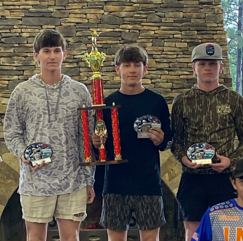 Jax Mead, Joe Huggins, and John Huggins of Barnwell High School took home first place in the SCDNR Skeet Championship - JV school division on May 3 in Edgefield.