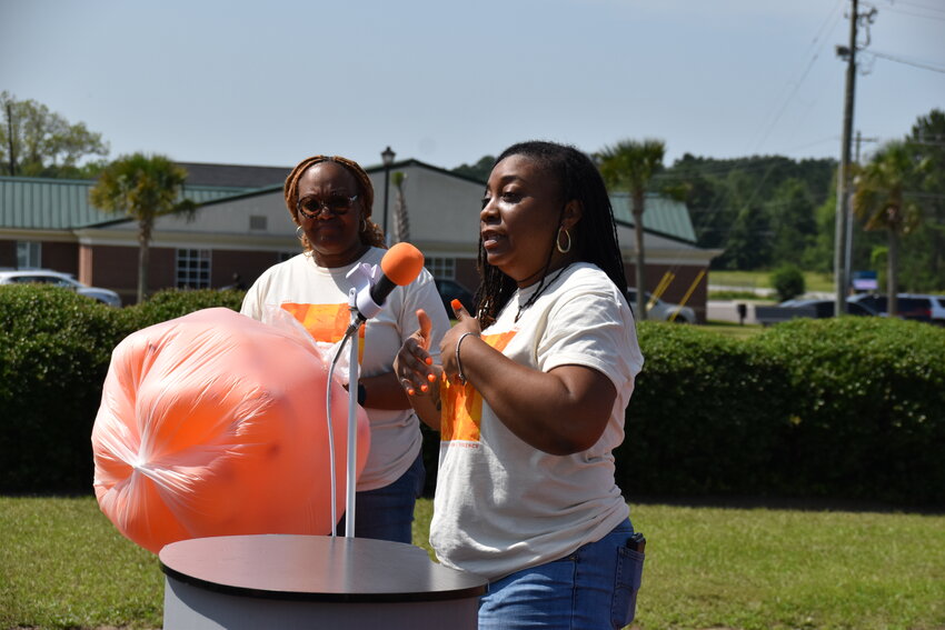 A crowd gathered for the annual We Can End Gun Violence Walk at Veterans Park in Barnwell.