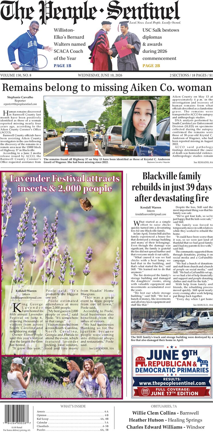 Wednesday, June 10, 2026 - The People Sentinel