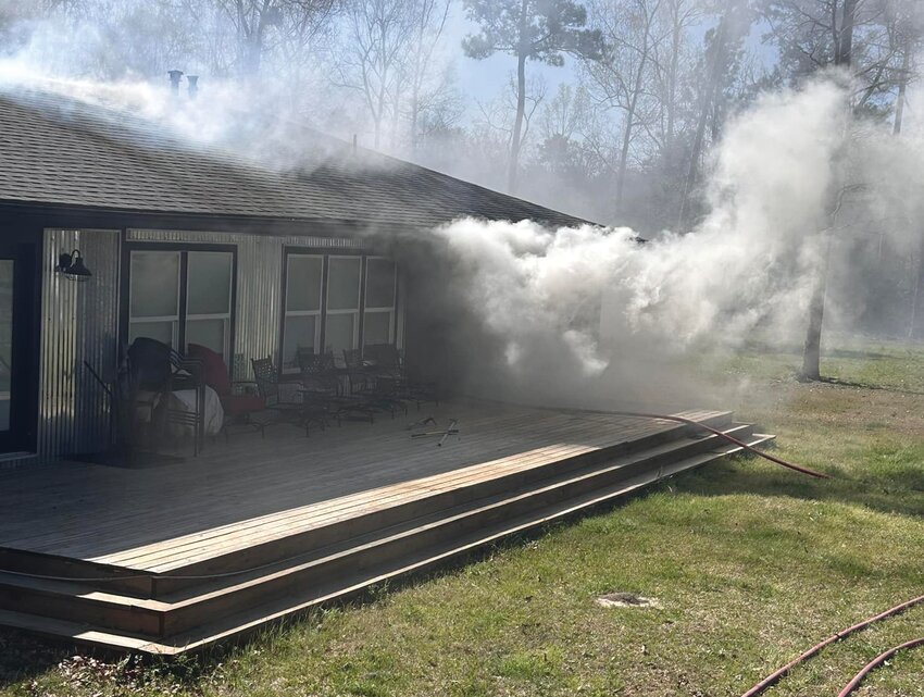 Firefighters battled a blaze on Westville Road that damaged a home.