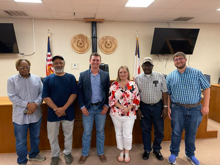 Candidates in the Groveton City Election hold a forum on issues facing the city. Those candidates include mayoral race candidates Hayden Lee and incumbent Ralph Bennett, and City Council candidates Robert Smith, Autumn Dial Persons, Joseph Wood, Darnell Donovan and Chase Hester (not pictured). The event was organized by Connie Due.