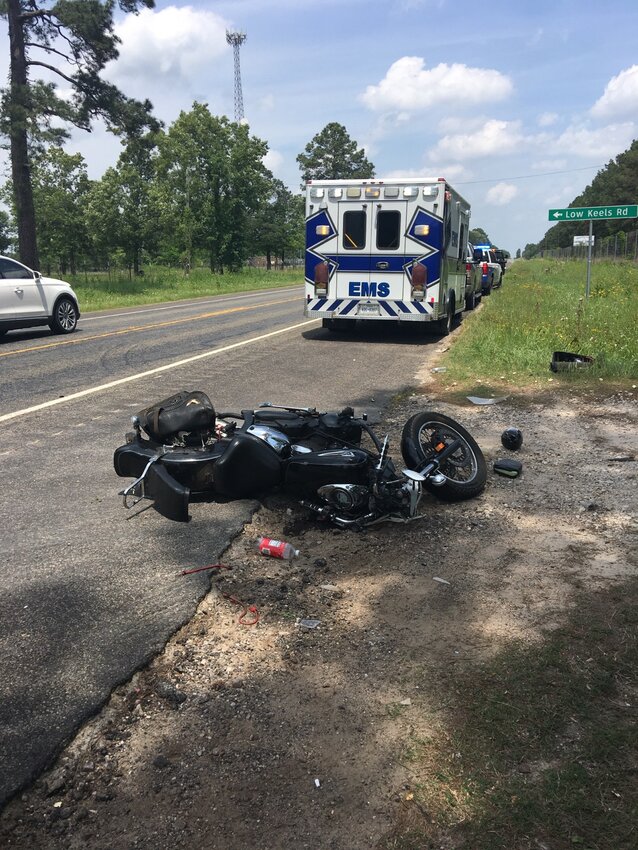 A Houston man was injured in a motorcycle accident on Highway 19 on Friday.