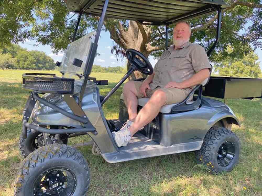 Ken Blackstock and his  Texas ‘hunting buggy’.