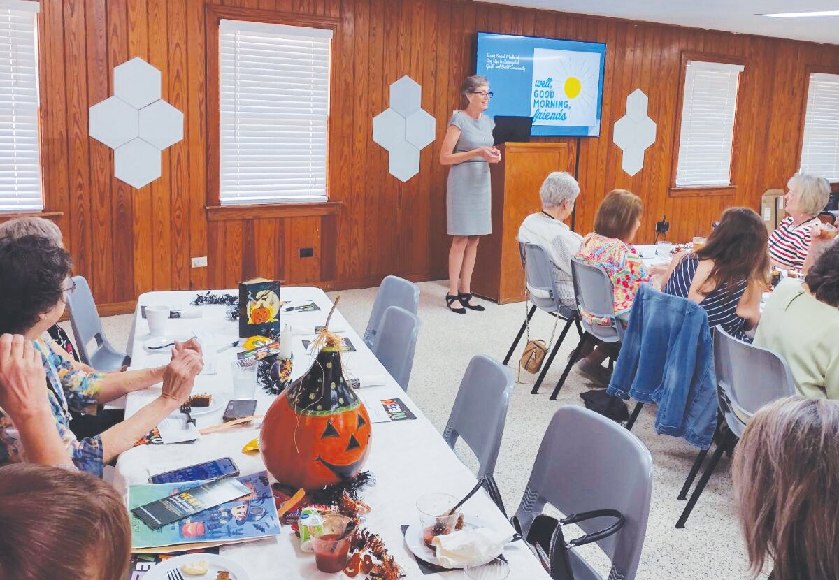 Karen Smithson spoke at the Women’s League lunch.. COURTESY PHOTO