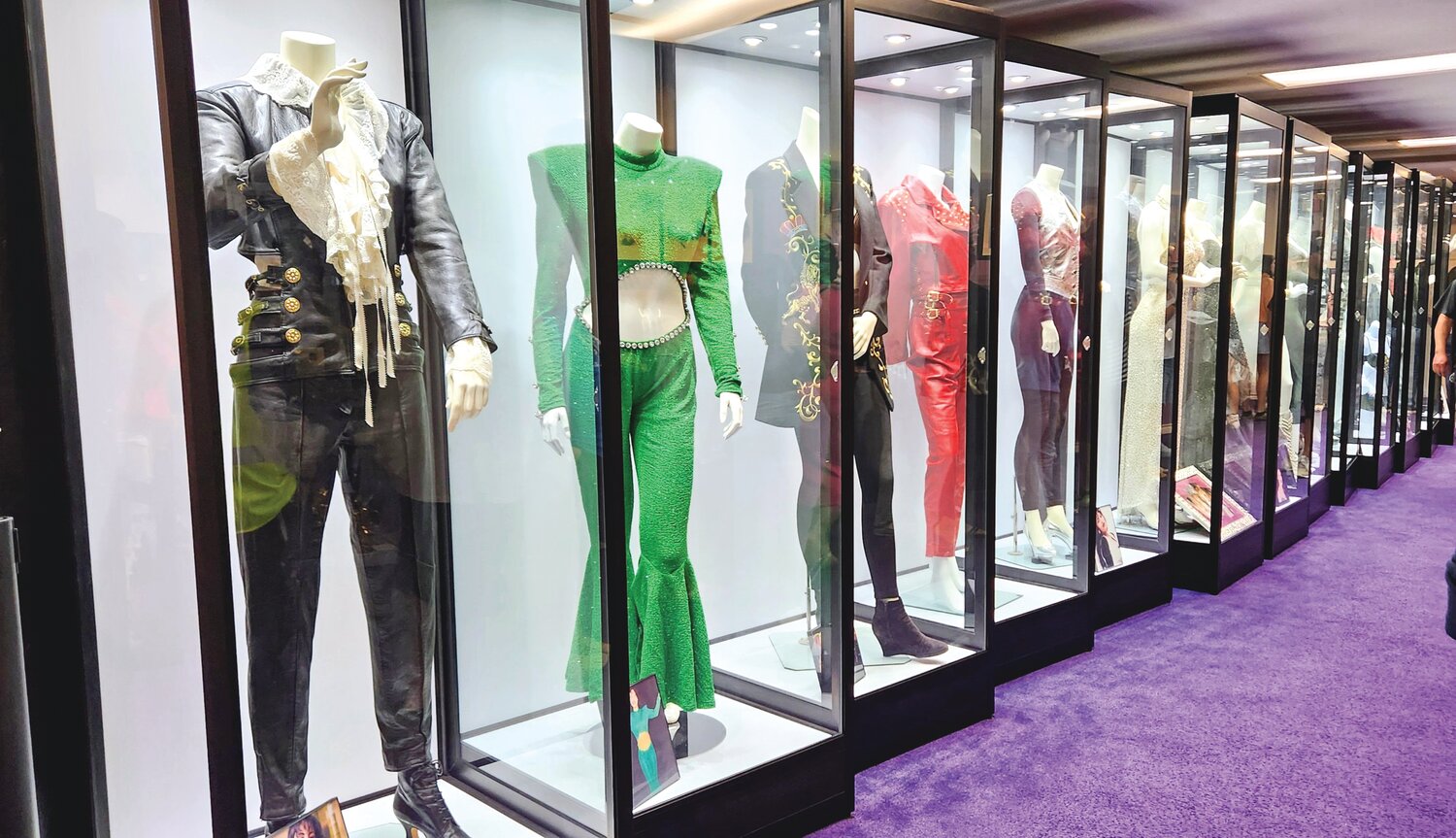This is one of two separate exhibits that display Selena’s concert attire. Photo by Emily Banks Wooten.