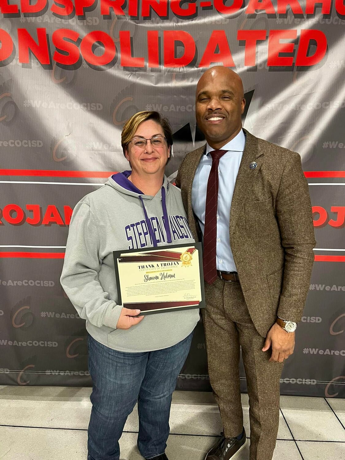 The Thank a Trojan recipient for January was Shawna Holman.