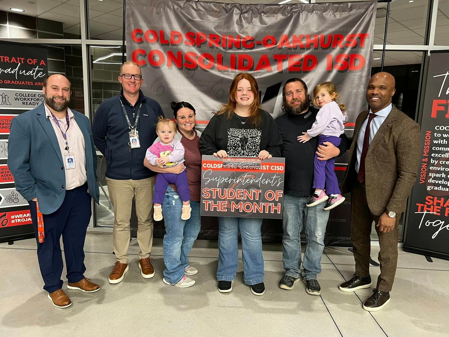 The COCISD High School Superintendent’s Student of the Month is Kyndul Berry.