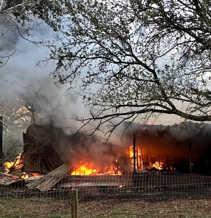 A mobile home was destroyed after a fire had broken out.