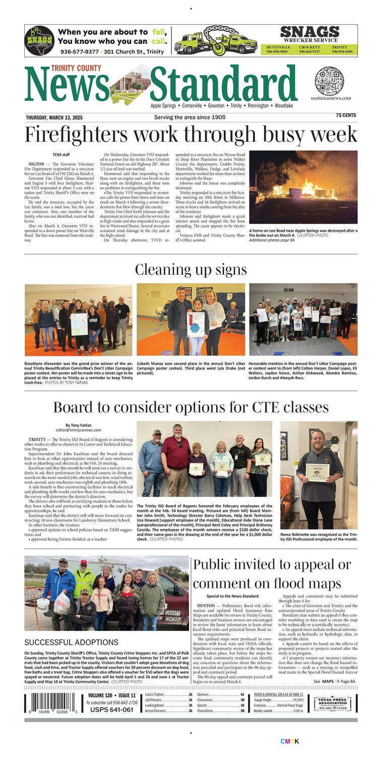 Trinity County News-Standard, Thursday, March 13, 2025