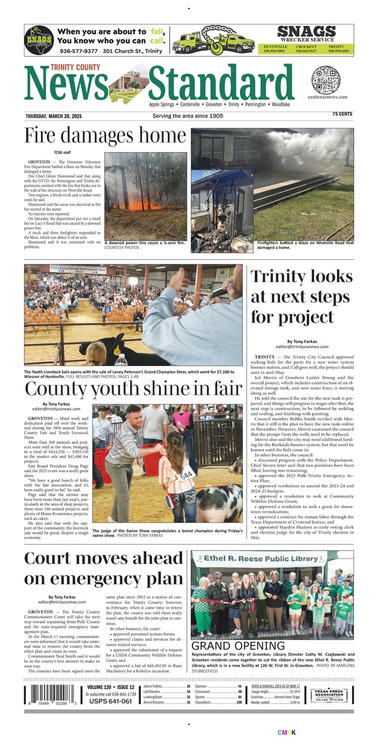 Trinity County News-Standard, Thursday, March 20, 2025