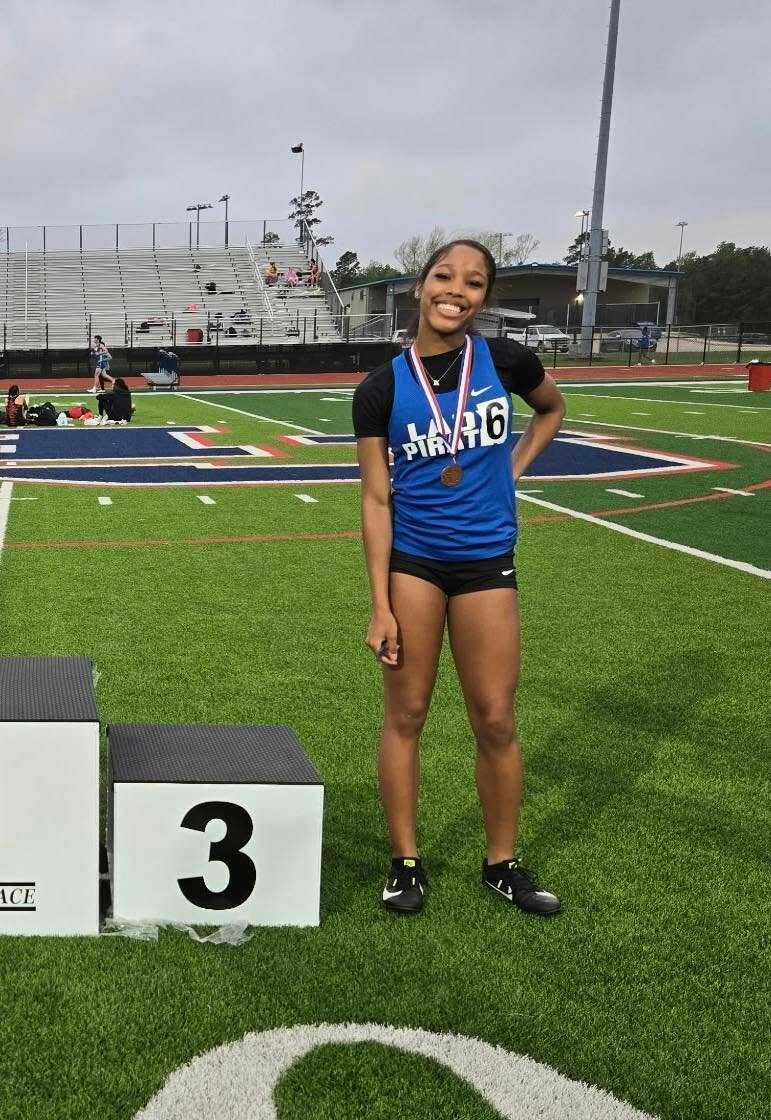 Kiona King will represent Shepherd High School track in the 100-meter dash at the area track meet.
