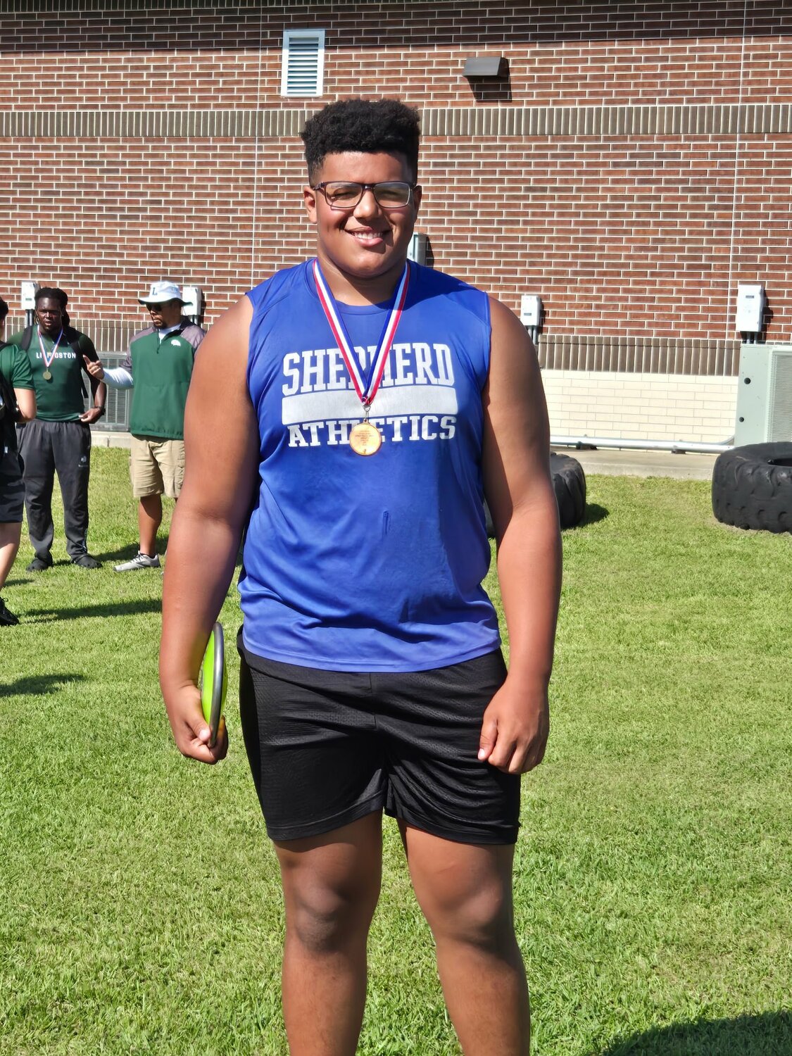 Shepherd’s Brayden King won the bronze in discus.