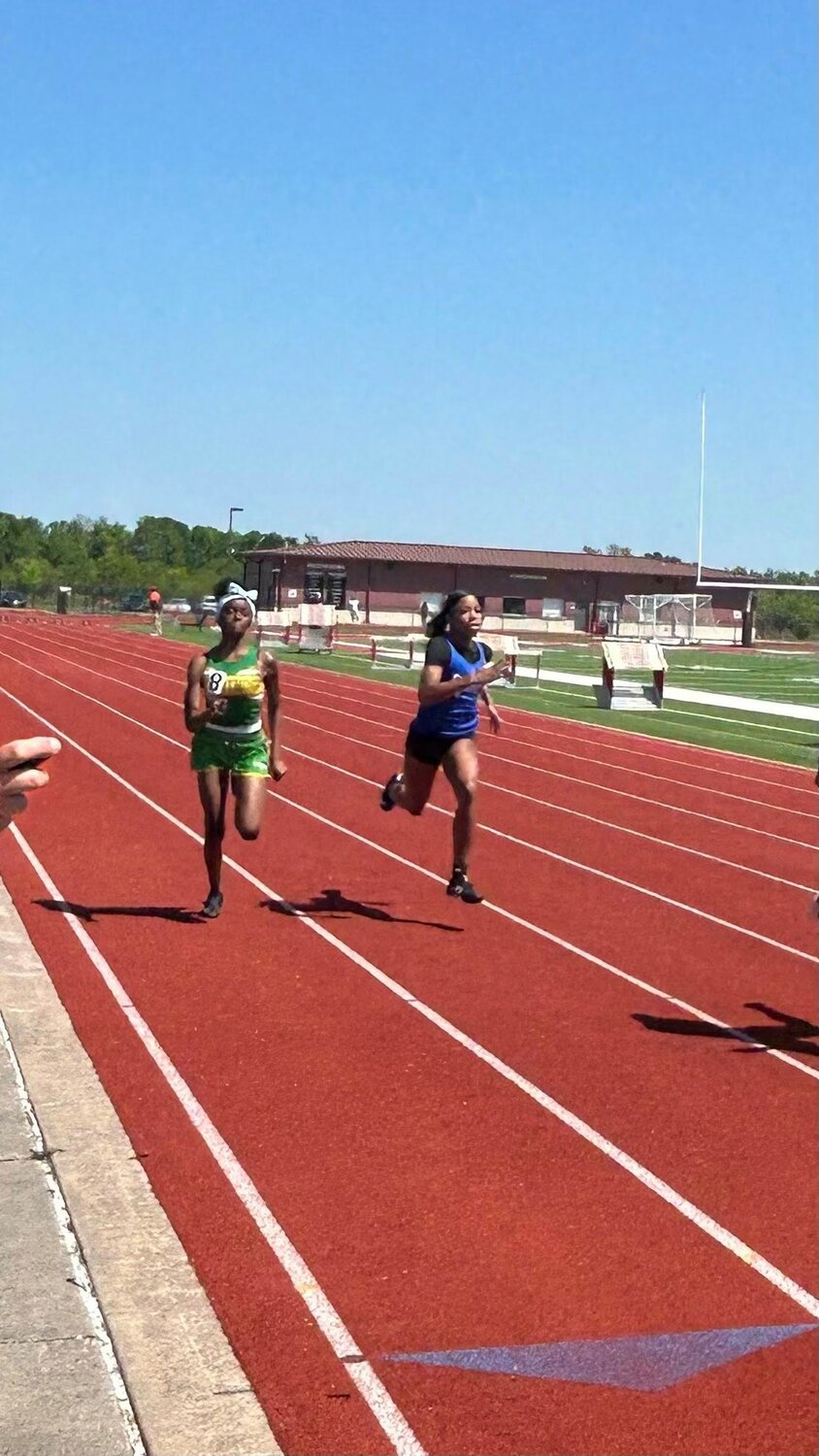 Shepherd’s Kiona King was eight in the girls 100-meter dash.